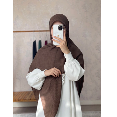 روسری اقتصادی نسکافه ای تیره