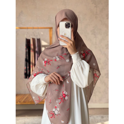 روسری نسکافه دسته گل بابونه