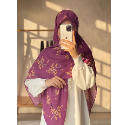 روسری یاسی گل ستاره طلایی