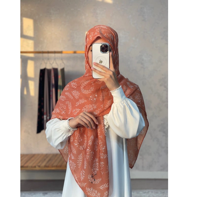 روسری گل گندم نارنجی خوش رنگ