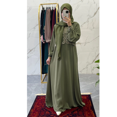 عبای حنا رنگ سبز