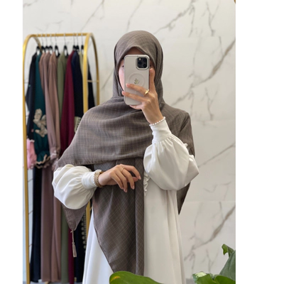 روسری اقتصادی خاکی مایل به سبز