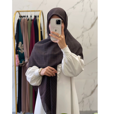 روسری اقتصادی قهوه ای سوخته