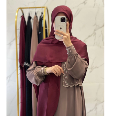 روسری کریستال زرشکی