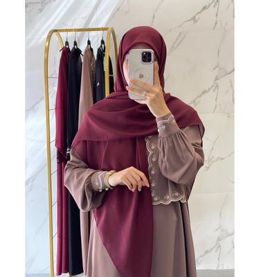 روسری نخ کریشه زرشکی