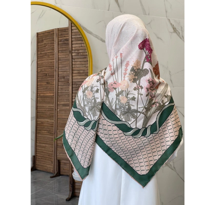 روسری نخی پیچک سبز