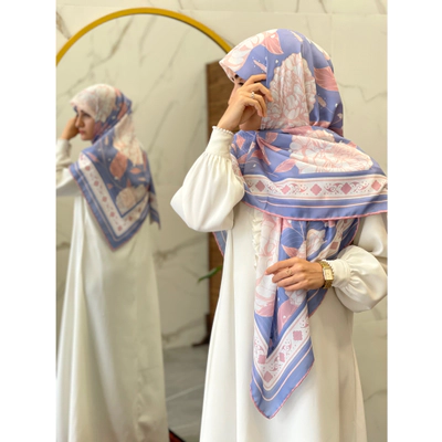 روسری نخی آبی کلاسیک کالباسی