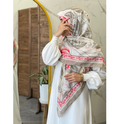 روسری نخی سبز سرخابی