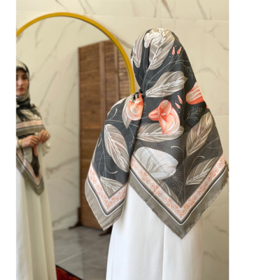 روسری نخی یشمی گلبه ای