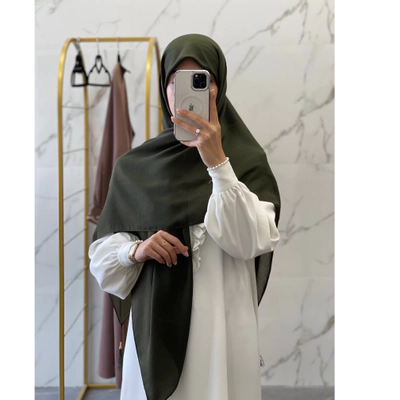 روسری نخ دنیز سبز ارتشی