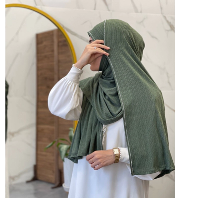شال کشی سبز یشمی