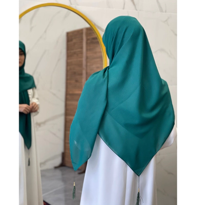 روسری نخ دنیز سبز زمردی روشن