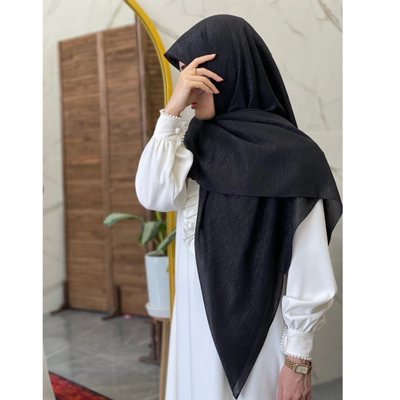 روسری مجلسی کریشه لمه مشکی