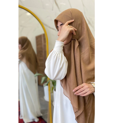 روسری مجلسی کریشه لمه شکلاتی