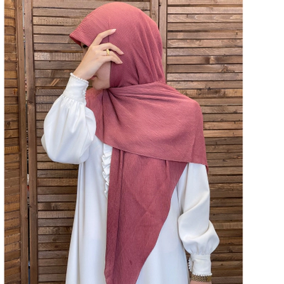 روسری نخی پلیسه ریز ارغوانی