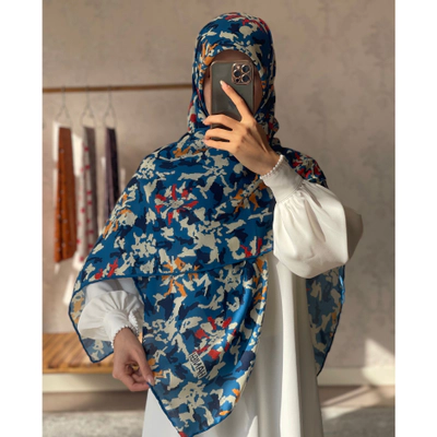 روسری ترکیب رنگ کاربنی