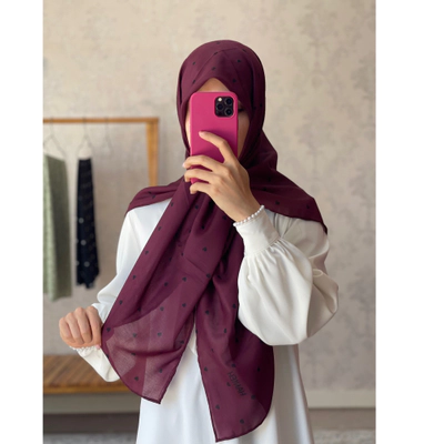 روسری قلبی زرشکی قواره 120