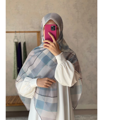 روسری اسپرت طوسی آبی ملیح